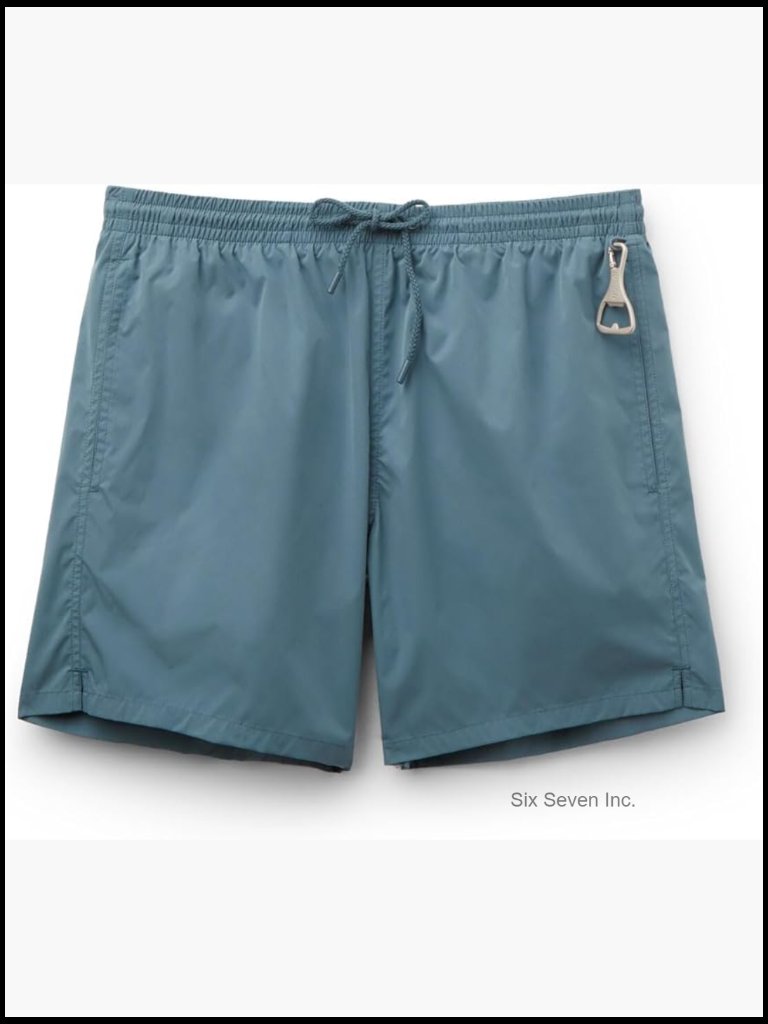 Men's Mid-Length Solid Color Swim Trunks With Bottle Opener